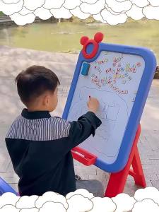 Kids Whiteboard With Stand For Kids White Board For Kids Kindergarten Dust-Free Drawing Board Installation-Free Adjustable Height Whiteboard For Kids Magnetic Board
