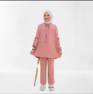 AULLIA  SETELAN ANAK PEREMPUAN TANGGUNG LEBARAN 2024 CRINGKEL AIR FLOW