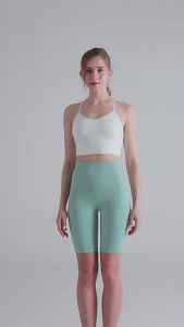 Lulu Sports Five Points Yoga Pants Women No Embarrassment Line Thin Tight High Waist Hip Lifting Fitness Shorts