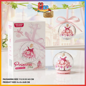 Toyzku Mekansm Princess Dress Collection Crystal Ball Building Blocks Mini Bricks DIY Assemble Toys Gift Girls