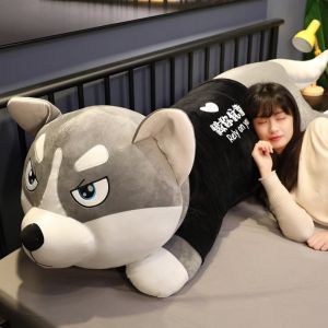[SHIP 2H] Gấu Bông Chó Husky Siêu To 80cm- 1m5 Thú Nhồi Bông Chó Xám Mặt Ngáo Husky Siêu Ngầu