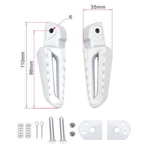 2PCS Silver HONDA CLICK V2 CLICK V3 / BEAT FI V2 BEAT FI V3 PILLION STEP ARM FOOTREST ALLOY FOOTPEG STEP BAR Spot COD【Original+24hours delivery】