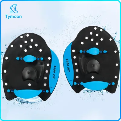 Perfeclan 1 Pair Swimming Gloves Hand Paddles Silicone Training Paddle Diving Fin Flipper Adjustable Strap Water Resistance Suitable for Men Women Kids P