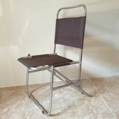 GHẾ XẾP INOX VẢI DÙ cho quán Trà Chanh Cafe vỉa hè Câu Cá tiện dụng
