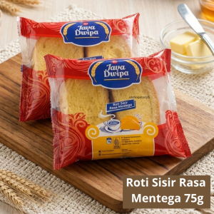 Java Dwipa Roti Sisir Rasa Mentega 75g - Roti Klasik Lembut Premium A