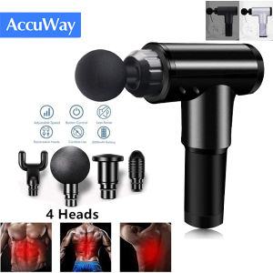 AccuWay Massage G u n Electronic Massage Fitness Muscle High Frequency Vibration Muscle Massager with 6 Speed 4 Head 6 Gears for Gym Office Home and Relief Muscle Problem