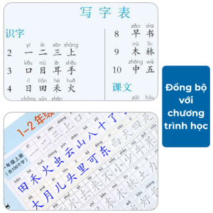 Vở tập viết thư pháp chữ Hán dành cho học sinh lớp 1 đến lớp 6 và người lớn làm quen các ký tự cơ bản có thể tự bay màu