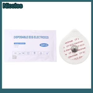 [Nicoles] 50PCS Each Bag 2439 White Foam Disposable ECG Electrode Pads Patch ECG EKG Accessories For Pediatric Patient Size