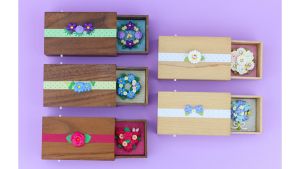 Wooderful Life Flower Series Matches Handmade Wooden Music Box Birthday Gift Valentines Day Gift Decoration