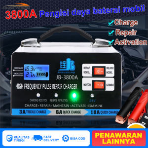 Charger Aki Otomatis Smart Intelligent Auto Repair Mobil Motor Kapal Truck Portable 3800A 12V/24V 300AH 500AH 800AH