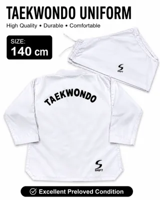 SHIFT Taekwondo Dobok Uniform Set White (Top & Pants) – Size 140 cm Preloved 9/10