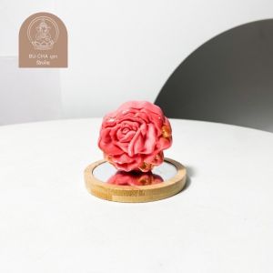 ขนมถวายองค์แม่ ขนมดอกบัวและดอกกุหลาบ สีชมพู ทั้งแบบชุดและแบบเดี่ยว