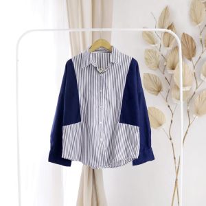 NANDO ATASAN KEMEJA WANITA KOREA KASUAL STYLE LENGAN PANJANG MODEL CARDI BEST SELLER
