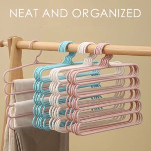 5 Layers Thickened Multi-Functional Trouser Rack Storage Non-slip Hanger Storage Organizing Rack Trouser Hangers