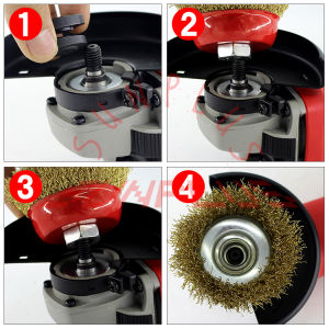 3” Wire Wheel BrushTwisted Knotted Cup Brush for GrindersRust RemovalHeavy Cleaning RustStripping and Abrasive for Angle Grinder