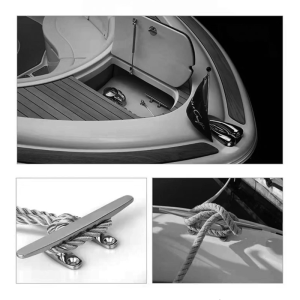 Đế bằng thấp Cleat gấp lật lên boong rỗng mở cơ sở thép không gỉ Cleat tuôn ra vấu buộc cho biển boong dây buộc