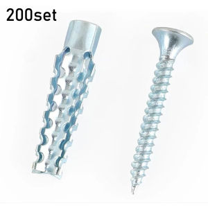 100set Angkur Baut Tembok Sekrup 6x30mm Angkur Baut Tembok Wall Anchor Tembok Sekrup Dinding Tembok Angkur