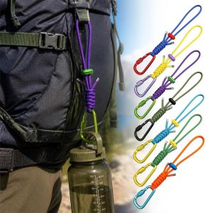 NEXTYOO Đa chức năng Dây dù tháo nhanh Di động 210mm Dụng cụ móc khóa ba lô đi bộ đường dài ngoài trời Chất lượng cao 7 màu sắc Móc treo bình nước Carabiner