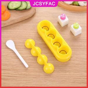JCSYFAC 1 Bộ gạo bóng khuôn bóng hình Sushi khuôn Lắc khuôn với muỗng rong biển dập nổi khuôn cho trẻ em tự làm bữa ăn sushi công cụ