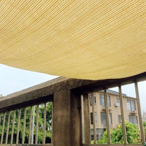 กันแดดรั้วเพื่อความเป็นส่วนตัวสำหรับสวนผ้าม่านกันแดดกลางแจ้งสีน้ำตาล