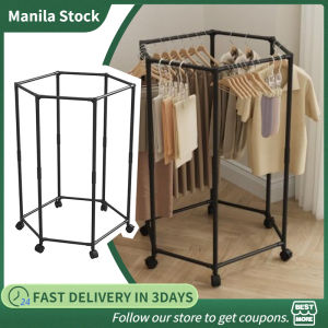 Metal Pulley Clothes Drying RackHousehold Portable Rotating Storage Clothes RackIndoor Washing Clothes Drying Hanger
