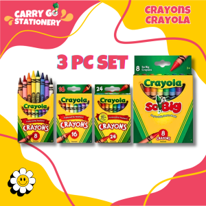 6 PCS Crayola Crayons Set - 8/16/24/Big8 Colors for School Art and Creative Drawing Supplies