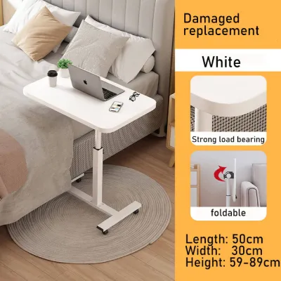 XUXU-Elevatable Table Meja Belajar Portable Foldable Movable Bedside Computer Desk Meja Komputer Sofa Side Table With Wheels Meja Belajar 床边桌
