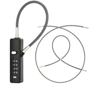 CUNXIN 4 Digit Combination Long Rope Cable Lock Resettable Code Thickened Wire Password Lock Practical Soft File Cabinet Padlock Bicycle Locker