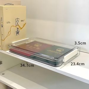 Stackable Large Capacity Storage Box A4 Paper Books Documents Stationery Kitchenware Organizer Box