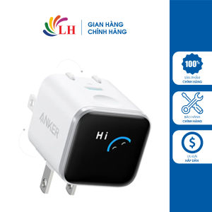 Cốc sạc Anker Nano 1C GaN Compact 180° Foldable Smart Display IQ3 45W A121D - Hàng chính hãng - Công suất 45W Công nghệ GaN Công nghệ PowerIQ 3.0