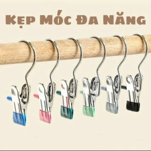 Móc Kẹp Treo Quần Áo Đa Năng Inox Bền Đẹp Chống Trượt Thông Minh