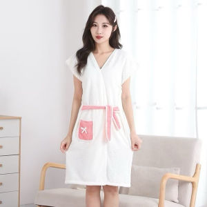 Tuala Pakaia Wearable Bath Towel Bath Skirt Absorb Water Quick-Drying Cute Home Bath Skirt Nightgown Bathrobe可穿式浴裙睡袍浴袍