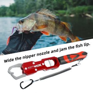 SERAPHYXO Long Handle Fishing Lip Grip EVA Aluminum Alloy Fishing Beak Grip Fishing Tools Corrosion-resistant Fish Controller Recover Line