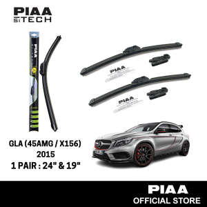PIAA Si-Tech Silicone Wiper For GLA (45AMG / X156) 2015 (24" & 19")