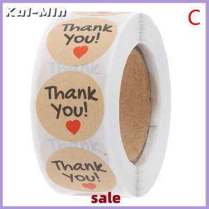 Kui-Min 500pcs Thank You Stickers Seal Labels Round Paper Label sticker for Decoration