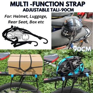 Multi Function Motorcycle Tali Helmet Net / Heavy Duty Elastic Strap for Helmet / Luggage / Rear Seat / Boxes Tali 90cm