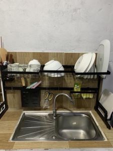 Kệ úp bát đĩa cài dao thớt sơn tĩnh điện cao cấp
