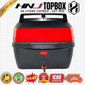Set Red HNJ (007) 36 Liters Top Box Helmet Compartment with MB Monorack