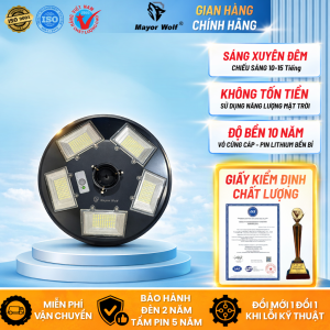 Đèn UFO Năng Lượng Mặt Trời 250W Mayor Wolf Chính Hãng Bảo Hành 2 Năm