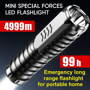 Mini Special Forces LED Flashlight Portable Emergency Rechargeable  Long Range Home Mini Flashlight