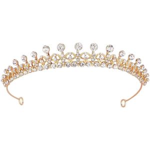 Tiaras for Women Elegant Princess Crown Lightweight Small Tiara for Girls Prom Queen Silver Tiara Birthday Bride Wedding Bachelorette Party Tiaras and Crowns