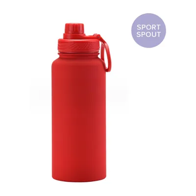 Cubble Thermal Flask 32oz Vacuum Insulated Water Bottle - Sport Spout Red