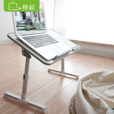 โต๊ะโน๊ตบุคอเนกประสงค์ Laptop Desk A8 Minitable Multifunctional Laptop Desk Adjustable Laptop Bed Tray Portable Standing Desk Foldable Sofa Breakfast Table Notebook Stand Reading Holder for Couch Floor (gray)