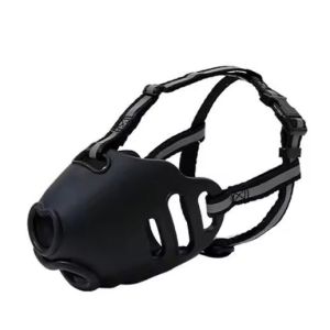 Rọ mõm nhựa dẻo TPE mũi trái tim cho chó – Đen Ta pet shop