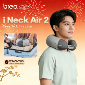🔥Breo iNeck Air2 Electric Inflatable U Shaped Neck Massager Portable Heat Therapy OneTouch Inflate Deflate