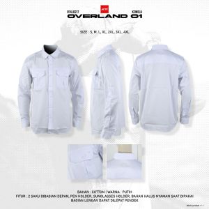 Kemeja Putih Panjang Pria Overland 01 Arei Outdoorgear