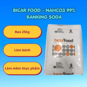Bicar Food - Natri Carbonat 99% - Baking Soda - Bao 25kg - Làm bánh - Làm mẻm thực phẩm