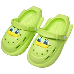 KUMADA Sandal lubang anak-anak EVA untuk pakaian luar ruangan sol tebal mata besar pola lucu DIY