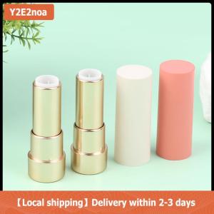 【Local shipping】 1Pcs Lipstick Empty Tube Frosted Round Cosmetic Packaging Material Refillable Bottles Lip Gloss Container