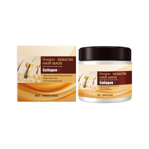 Hoegoa Keratin Repair Hair Mask Nourishes Hair Smooth and Tangle-Free Lightweight Smooth Natural Gloss Hair Mask
